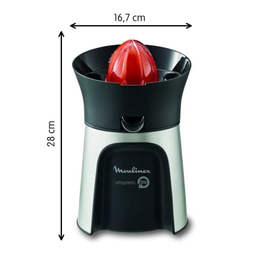 Moulinex PC603D10 Vitapress Direct Serve 3 Cones-Citrus Press Metallic Grey/Black 100W - Image 3