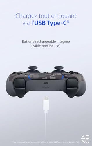 Sony, Manette PlayStation 5 officielle DualSense, Sans fil, Batterie rechargeable, Bluetooth, Compatible avec PS5 et PC, Couleur : Camouflage - Image 6