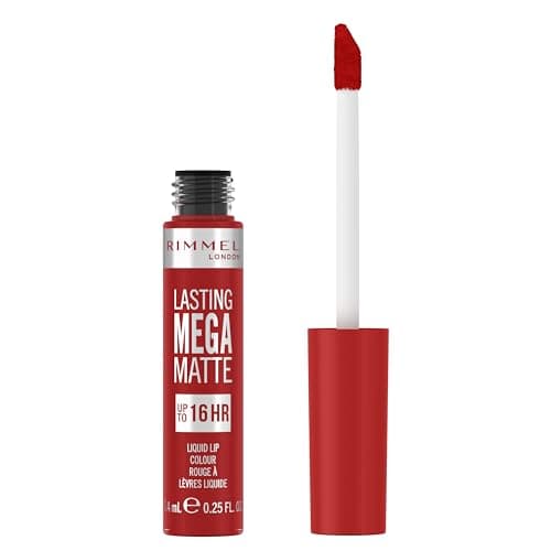Rimmel London Lasting Mega Matte Liquid Lipstick, Longwear, Moisturizing, Vegan Formula - 500 - Fire Starter, 8 Milliliters - Image 2