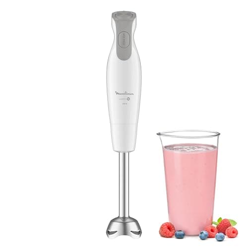 Moulinex Hand Blender, 600 W, 2 Speed, Ergonomic Handle, Stainless Steel Splash-Proof Foot, Dishwasher Safe, 4 Blades Powelix Technology, Daily Chef White DD551110 - Image 2