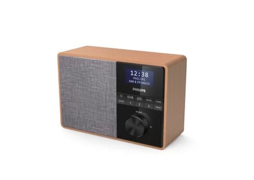 Philips Audio TAR5505/10 Radio Portable, Radio de Cuisine (Bluetooth, Étui Bois, Radio Dab+, Diaphragme 3 Pouces à Large Bande, Minuteur de Cuisine, Fonctionne sur Réseaux Ou à Piles, Noir - Image 6