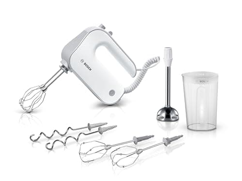 Bosch Electroménager MFQ4075DE Styline Hand Mixer, 550 Watts, White/Grey - Image 2