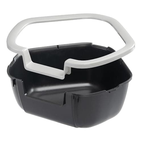 Ferplast Bac Litiere pour Chat, Maison de toilette pour Chat, Bac à litière d'angle, avec Bords Hauts et Entrée Basse, 57,5 x 51,5 x H 22 cm, Bac à Litière d'Angle DAMA, Noir - Image 8
