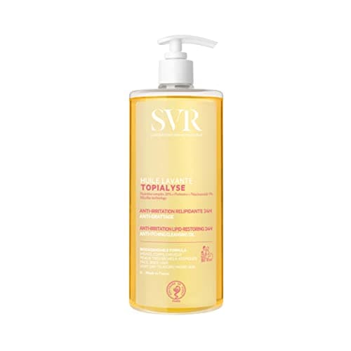 SVR - Topialyse Huile Lavante - Huile nettoyante relipidante anti-grattage 24H - Pour peaux sèches à atopiques - Omégas 3-6-9, niacinamide, prébiotiques - 1000 ml - Image 2