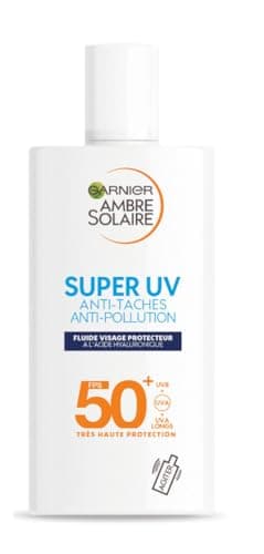 GARNIER Ambre Solaire - Protective Face Fluid - High Sun Protection - SPF 50+ - Protects from Long UVA, UVB & UVA - Anti-Spots & Pollution - Hyaluronic Acid - Sensitive Skin - 40 ml - Image 3