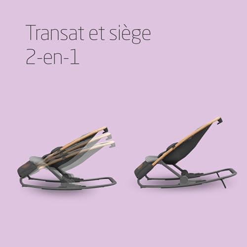 Maxi-Cosi Kori 2-in-1 Baby Lounger Chair, 0-6 Months, Up to 9 kg, Baby Bouncer, 3 Reclining Positions, Lightweight & Compact, Easy to Install Harness, Newborn Cushion, Essential Graphite - Image 3