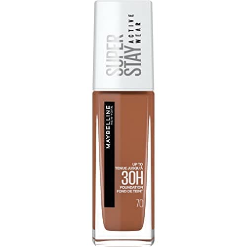 Maybelline New York Long-Lasting Liquid Foundation No Transfer High Coverage Superstay Active Wear 30h Shade Cocoa (70) Capacity: 30 ml - Image 2