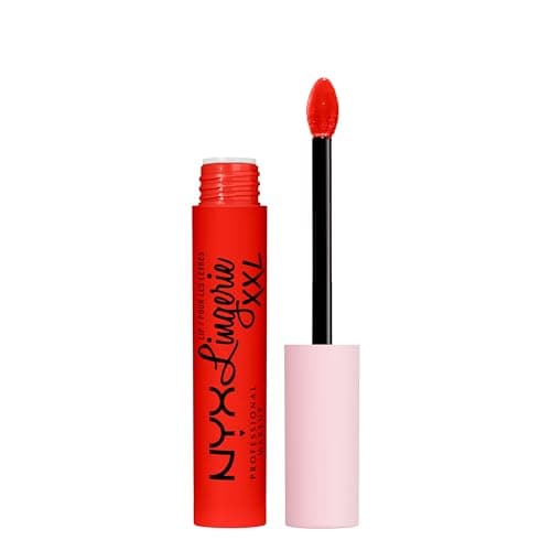 NYX Professional Makeup Rouge à Lèvres Liquide Mat Lip Lingerie XXL, Longue Tenue, Formule Vegan, Sans transfert, Teinte : On Fuego (27) - Image 3