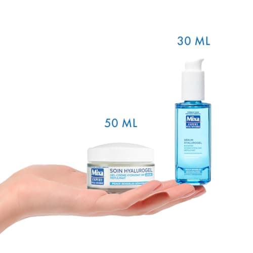 Mixa Expert Peau Sensible - Hyalurogel de routine - Booster Hydratation Répulpant 24 heures - Acide Hyaluronique Pur, Vitamine B3 + B5, Sérum + Soin - Image 8