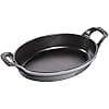 STAUB Stackable Cast Iron Dish, Oval, Ø 21 cm, 0.70 L, Graphite Grey - Image 2