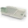 Joseph Joseph Extend Extendable Dish Drainer with Removable Cutlery Holder Swivel Draining Spout, Light Stone/Sage Green - Image 2