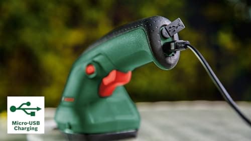 Bosch EasyShear Garden Shear Hedge Trimmer (Built-in 3.6V Battery, Battery Life 40min, Blade Length: 12cm (Shrub) / 8cm (Grass), Cardboard Box) - Image 5
