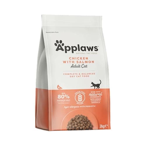Applaws 100% Natural Dry Food for Adult Cats Chicken and Salmon Dry Food - 2kg Resealable Bag - Image 3