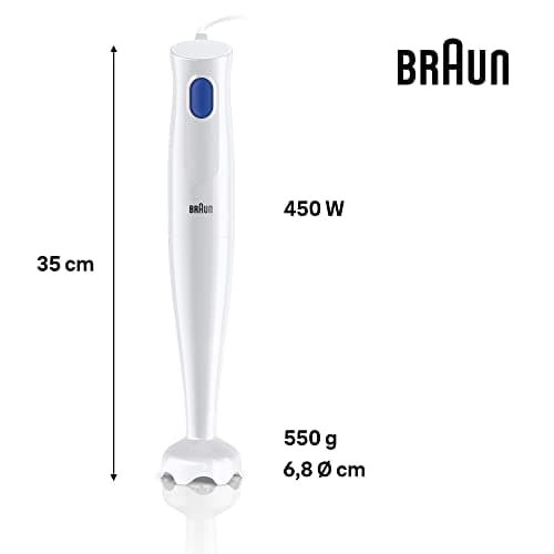 Braun MultiQuick 1 Hand Blender MQ10.000P, Lightweight Blender with EasyTwist Technology, One Speed, 450W, White - Image 7