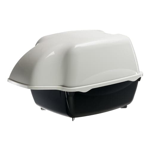 Ferplast Bac Litiere pour Chat, Maison de toilette pour Chat, pour l'extérieur, Résistant à la pluie, 43,5 x 73,5 xh 41 cm, COSMIC OUTDOOR Grand bac à litière pour chat, Noir - Image 3