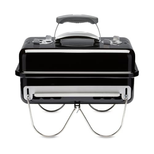 Weber Go‑Anywhere Portable Charcoal BBQ Barbecue with Folding Legs, Compact Design for Camping and Picnics, Durable Coating, Airflow Control, Cooking Surface 42 x 26 cm, Black - Image 3