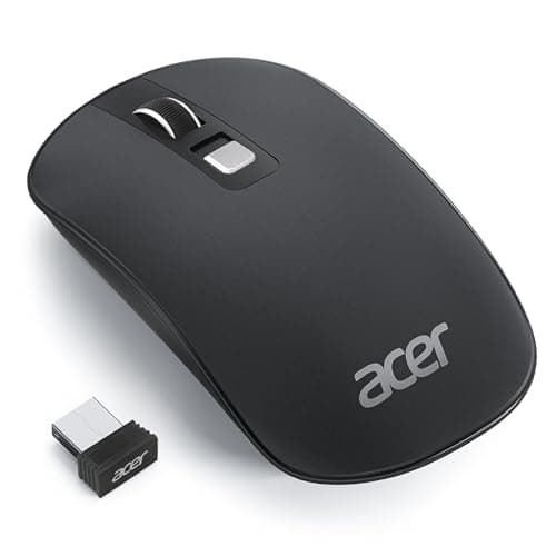 acer Wireless Mouse, 2.4GHz Optical Mouse with 4 Programmable Buttons 1600 DPI Ambidextrous and Ergonomic, Connection or Receiver USB Multi Devices for PC/Computer/Phone/Tablet - Image 2
