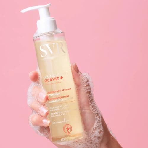 SVR - Cicavit+ Gel Moussant - Nettoyant assainissant apaisant ultra-doux - Pour peaux irritées, abîmées, fragilisées - Sans parfum, sans savon, 89% d'origine naturelle - 200 ml - Image 3