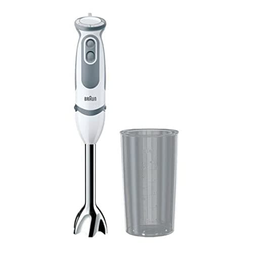 Braun MultiQuick 5 Vario MQ 5200WH, Hand Blender, Puree Blender with Stainless Steel Stand, incl. 600 ml Mixing and Measuring Glass, 1000W, White/Grey - Image 2