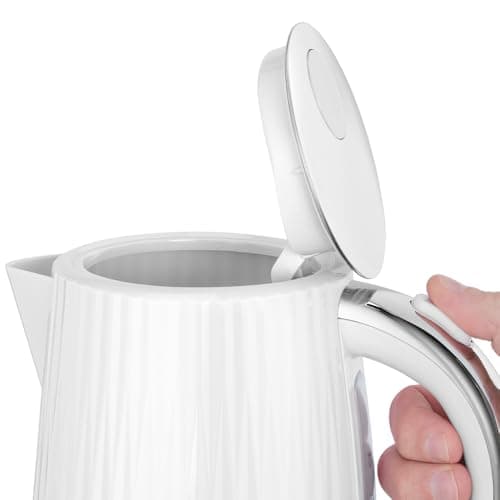 Russell Hobbs Eden 27360-70 Electric Kettle (Hot Water, Tea, Coffee, 1.7 L, Pressure Opening Lid, Perfect Pouring Spout, Removable and Washable Filter, Indicator Light, White, 2400W) - Image 7