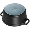 STAUB Enamelled Cast Iron Casserole Dish with Lid, Suitable for All Heat Sources Including Induction, 5 to 7 People, Round, 28 cm, 6.70 L, 7.7 kg, Matte Black - Image 3
