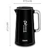 Krups BW8018 Smart'n Light Electric Kettle 5 Temperature Levels 30 Minutes Digital Display Keep Warm Function | Auto-Off | Capacity 1.7 L | Double Wall Construction | Black - Image 5