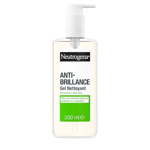 Neutrogena – Gel Nettoyant Anti-Brillance (flacon-pompe de 200 ml) – Nettoyant visage au citron vert et aloe vera (0,5%) - Image 2