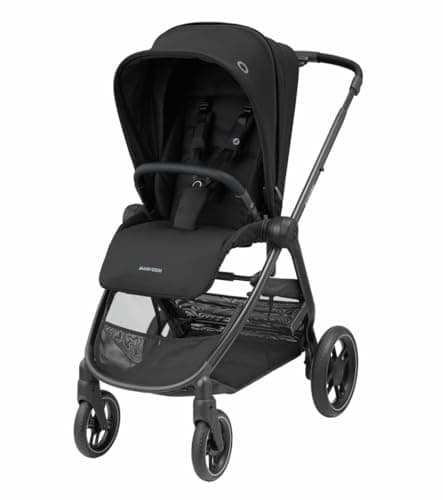Maxi-Cosi Street Plus Stroller, 0-4 Years, 0-22 kg, One-Handed Foldable, Fits All Maxi-Cosi Baby Car Seats, 3 Recline Positions, Spacious XXL Basket, Essential Black - Image 2