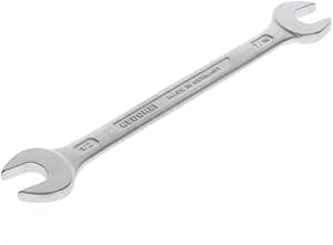 GEDORE Double Open-End Wrench, Size 7/16"+1/2", Inch, Flat, Wrench, Length 172 mm, 6 7/16x1/2AF