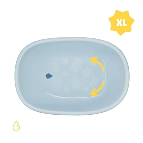 Badabulle Baby Bath in the Shape of a Whale, Made in Europe, Suitable from Birth to 24 Months, Built-in Drain Plug, Spacious and Comfortable, Fits Hammock and Bath Chair - Image 4