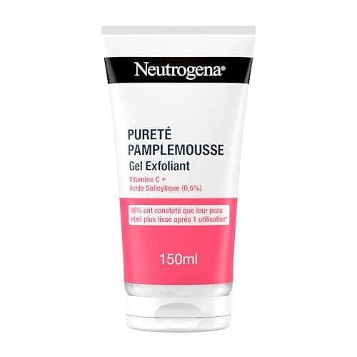 Neutrogena – Gel Exfoliant Pureté Pamplemousse (tube de 150 ml) – Nettoyant visage à la vitamine C et acide salicylique (0,5%) – 96% ont constaté que leur peau était plus lisse après 1 utilisation* - Image 3