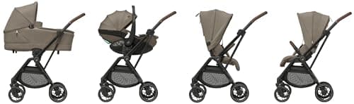 Maxi-Cosi Leona² Ultra Compact Lightweight Single Hand Folding Reversible Seat Stroller with Adjustable Backrest 3 Recline Positions Flat Recline 0-4 Years 0-22 kg Twillic Truffle - Image 3