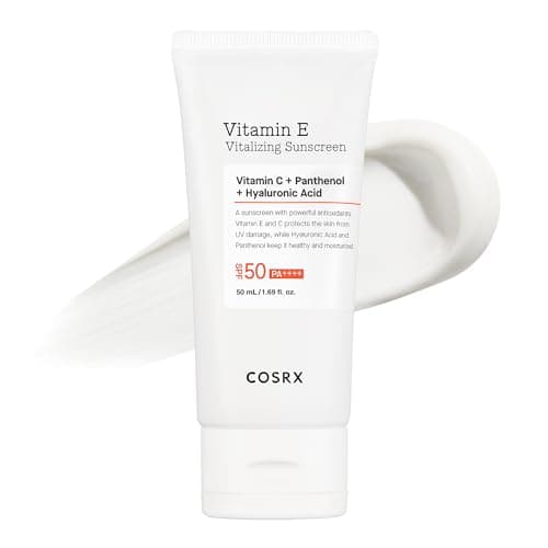 COSRX Vitamin E Vitalizing Creme Solaire Visage SPF 50, hydratant SPF, léger sous maquillage, essentiels de voyage, essentiels d'été, Crème solaire coréenne, skincare coreen,1,69 fl oz - Image 2