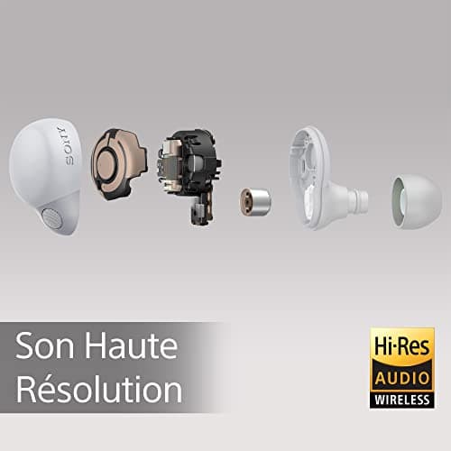 Sony WF-LS900 Écouteurs Bluetooth sans Fil à réduction du Bruit - Connexion Bluetooth Multipoint - Ultra Compact et Ultra léger - Jusqu'à 20 Heures d'autonomie avec boitier de Charge - Blanc - Image 7
