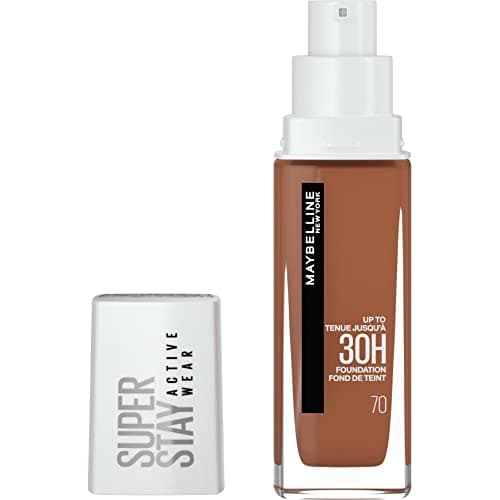 Maybelline New York Long-Lasting Liquid Foundation No Transfer High Coverage Superstay Active Wear 30h Shade Cocoa (70) Capacity: 30 ml - Image 3