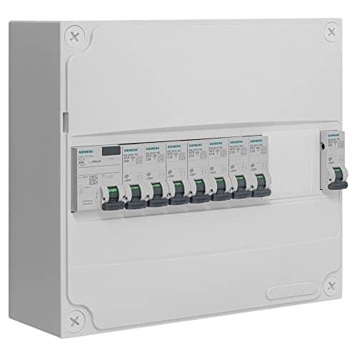 SIEMENS Table 1 Row Pre-equipped with 1 Differential Switch 40A Type AC and 8 Circuit Breakers - Image 2