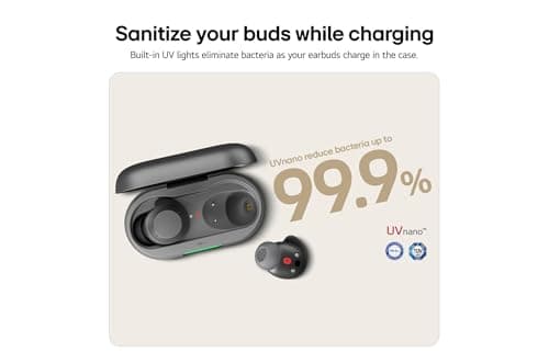 LG, xboom Buds Plus, Wireless Bluetooth Headphones, Bluetooth Headphones, Noise Cancelling, Wireless Headphones, Sports Bluetooth Headphones, In-Ear Earphones, White - Image 8