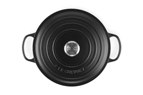 Le Creuset Signature 21177280002430 Enamelled Cast Iron Casserole Dish with Lid 28 cm 6.7 L Matt Black - Image 3