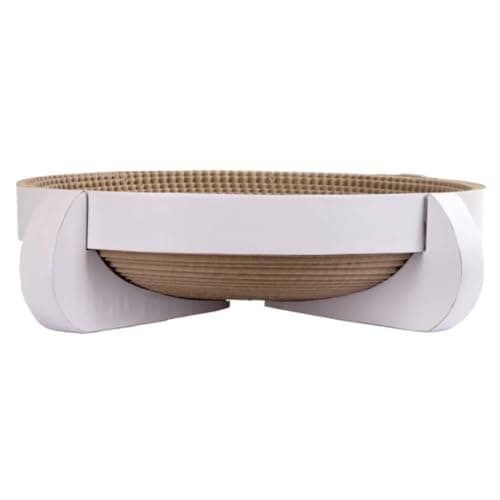 Kerbl Pet White Platinum Scratching Basket, 35X35X10cm, with Catnip - Image 5