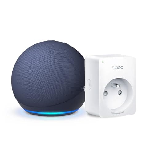 Echo Dot (5e génération) | Bleu marine + Tapo Matter Prise Connectée, Fonctionne avec Alexa - Kit de démarrage Maison connectée - Image 2