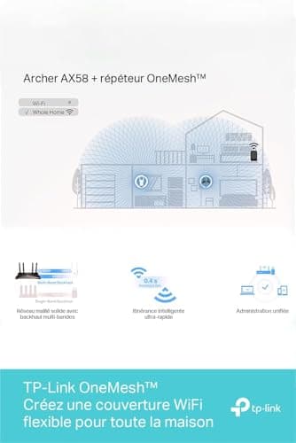 TP-Link Archer AX58 WiFi Router 6, AX 3000Mbps Dual-Band WiFi Router, 5 Gigabit Ports, 4 High Performance Antennas, WPA3, Parental Control, EasyMesh, Built-in Anti-Virus - Image 5