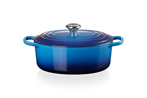 Le Creuset, Azure 21178312202430 Signature Enamelled Cast Iron Casserole Dish with Lid, Ø 31 cm, Oval, Compatible with All Heat Sources (Induction Included), Capacity: 6.3 L, 5.7 kg, Azure - Image 3