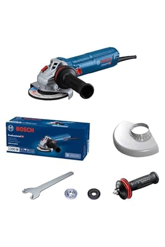 Bosch Professional meuleuse angulaire filaire GWS 12-125 (Ø disque : 125 mm, 1 200 W, protection anti-redémarr., poignée auxiliaire Vibration Control, capot protection, écrou de blocage, clé à ergots) - Image 3