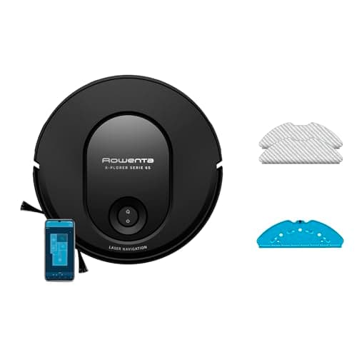 Rowenta X-Plorer Series 65, Robot Vacuum Cleaner, Laser Technology, Methodical Cleaning, Ultra Thin Design RR8L65WH, Black - Image 2