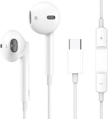 Wired Earphones for iPhone 17/17 Pro/16/16e/15 Pro Max, Hi-Fi Stereo USB C In-Ear Earphones with Microphone and Volume Control for iPad Pro, Galaxy S24/S23, Google Pixel - Image 2