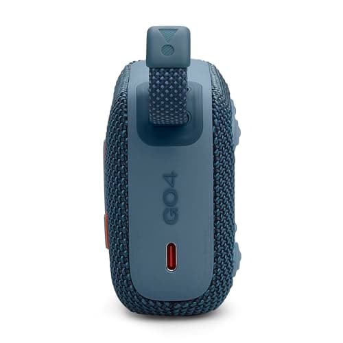 JBL GO4 Bluetooth Speaker, USB C Charging, Dustproof IP67, Waterproof, App Friendly, Passive Radiator, Portable, Blue - Image 4
