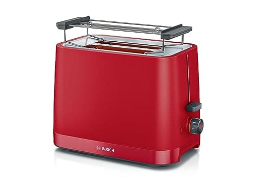 Bosch MyMoment TAT3M124 - Toaster Grille Pain compact - Arrêt automatique - 950 W - Fonction décongélation et réchauffage - Chauffe-viennoiserie amovible - Couleur : Rouge - Image 2