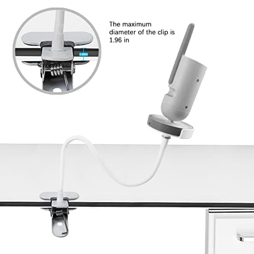 BECEMURU Versatile Flexible Twist Clamp Holder with 1/4 Screw 3M Docking Station Compatible with Philips Avent Baby Monitor SCD923/26 SCD921/26 - Image 3