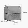 kwmobile Cover Compatible with KitchenAid 4.3-4.8 Liter - Protective Cover 35.5 x 35.5 x 22.5 cm with 3 Pockets for Food Processor - Grey - Image 5
