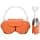 kwmobile Case Compatible with Apple AirPods Max Case - Soft Polyester Protective Cover for Headphones - with Sleep Mode - Summer Orange - Image 2